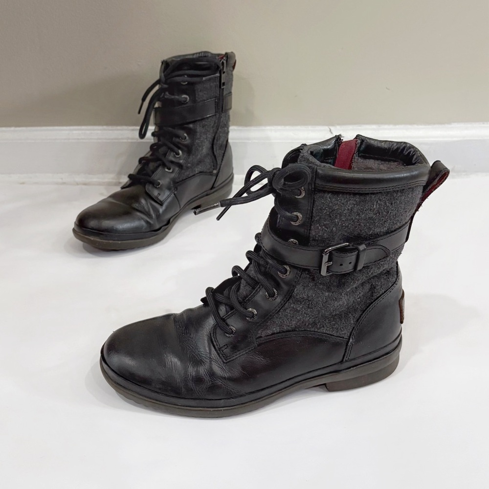 UGG Kesey Waterproof Combat Boots Women 9  EU 40 Black Leather Utility Gorpcore